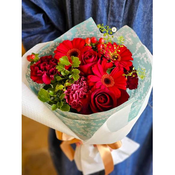 ラウンドブーケ・レッド 900081